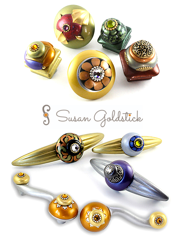 colorful cabinet jewelry by susan goldstick